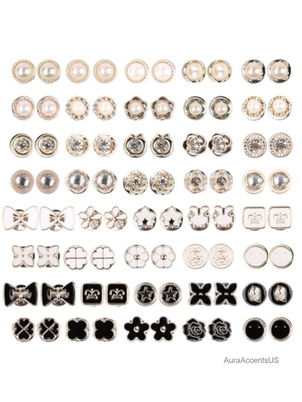 80PCS Brooch Buttons Alloy Safety Invisible Modesty Pins for Dress Blouse